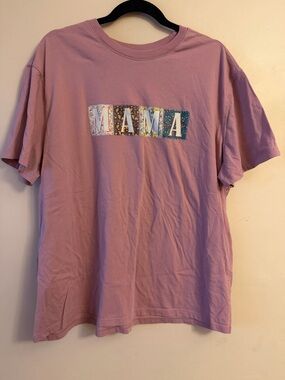 Goodfellow & Co Mauve 'MAMA' Graphic Tee